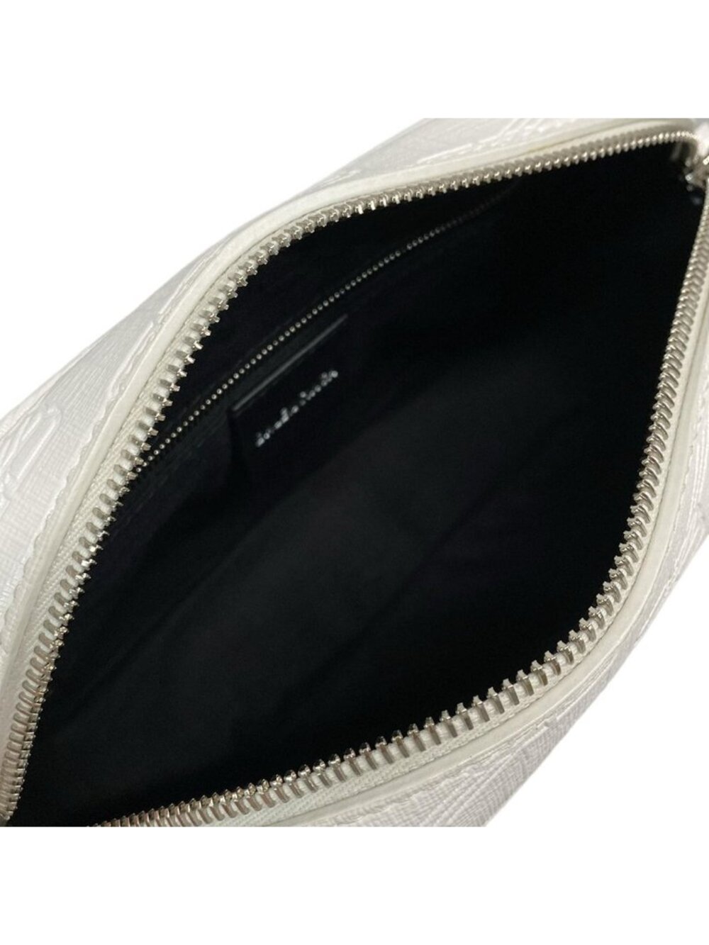 Balenciaga Shoulder Bag BB Monogram White Embossed Removable Strap Leather - Picture 7 of 15